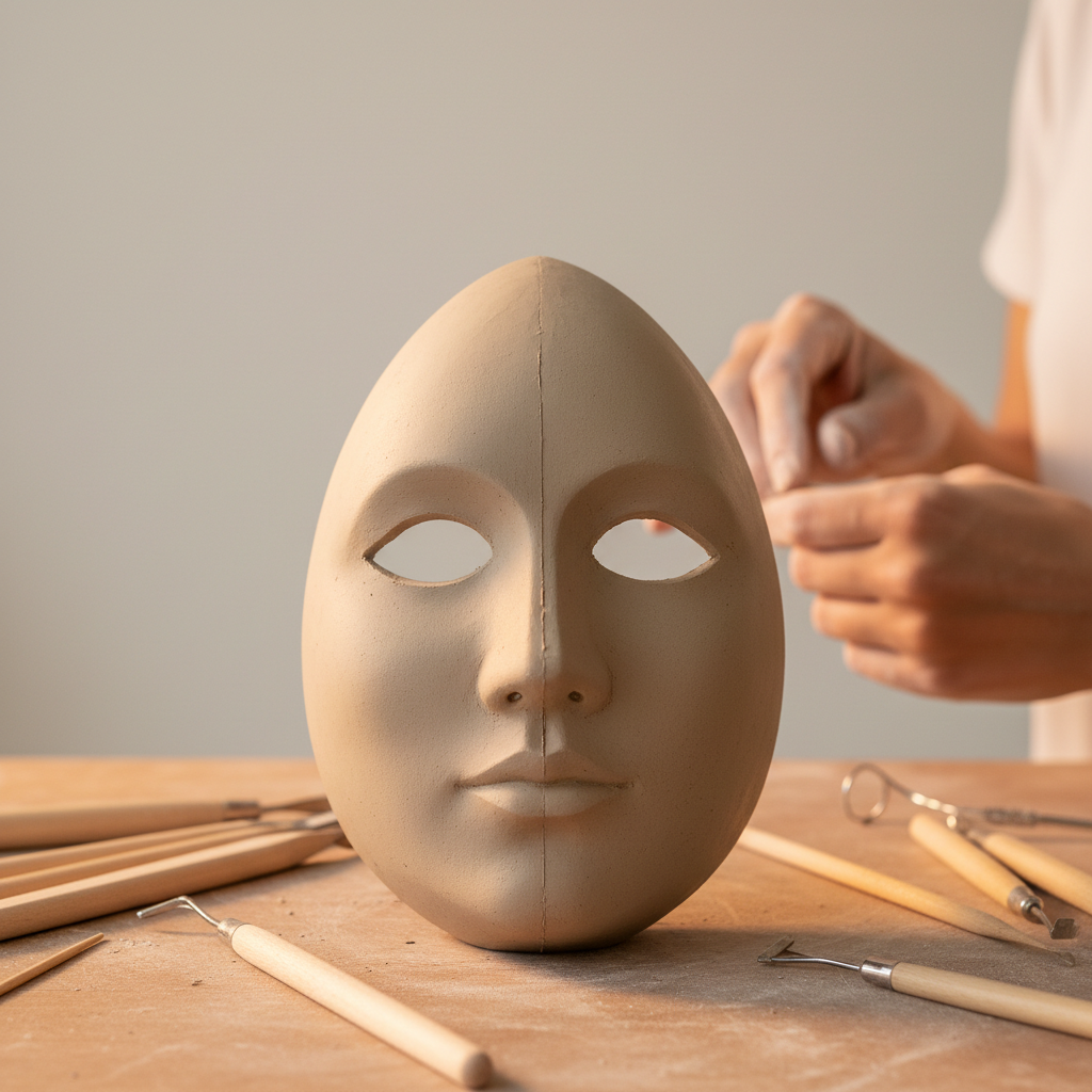 Modelado de una máscara de barro